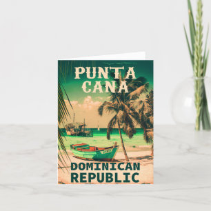Punta Cana Dominican - Vintage Souvenir 80 tack Kort