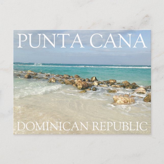 Punta Cana Dominikanska republiken Beach och Vågar Vykort (Framsida)