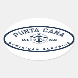 Punta Cana Dominikanska republiken flottan Oars An Ovalt Klistermärke