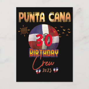 Punta Cana Dominikanska Republiken Födelsedag Vykort