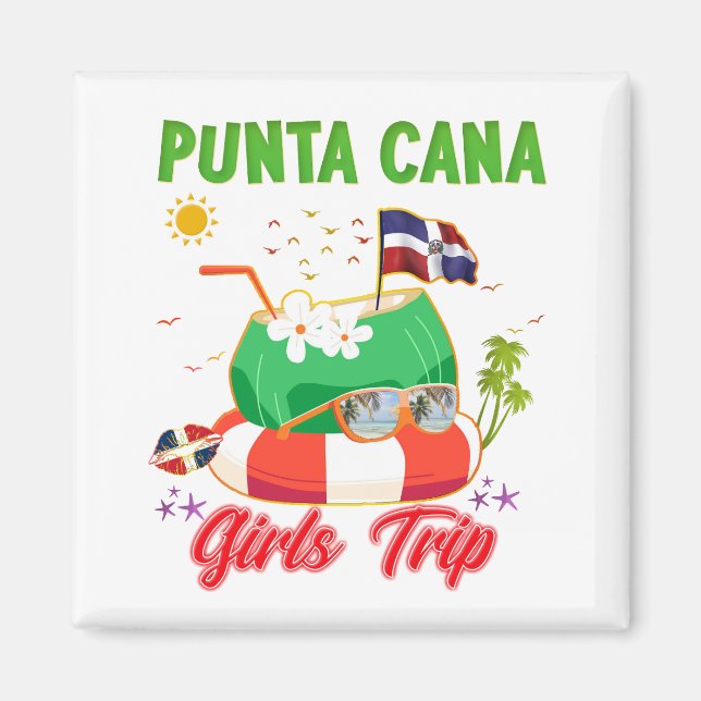 Punta Cana Dominikanska republiken Girls Resa Magnet (Framsidan)