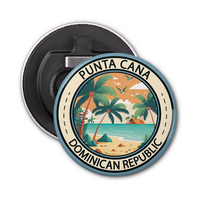 Punta Cana Dominikanska republiken Hut Badge Flasköppnare (Framsidan)