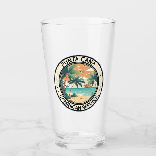 Punta Cana Dominikanska republiken Hut Badge Glaskopp (Framsida)