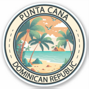 Punta Cana Dominikanska republiken Hut Badge Klistermärken