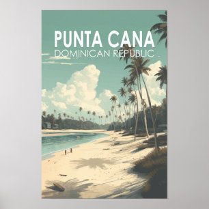 Punta Cana Dominikanska Republiken Resa Konst Vint Poster