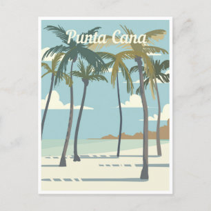 Punta Cana Dominikanska Republiken Resa Konst Vint Vykort