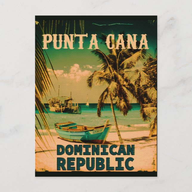 Punta Cana Dominikanska republiken - Retro Souveni Helg Vykort (Framsida)