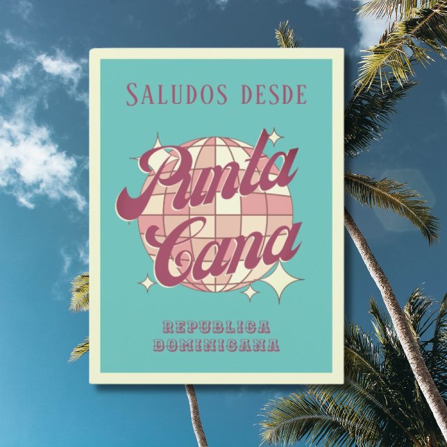 Punta Cana Dominikanska republiken Retro-vykort Vykort (Skapare uppladdad)