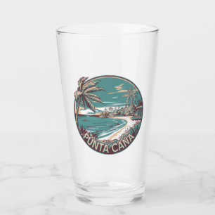 Punta Cana Dominikanska republiken Travel Art Badg Glaskopp