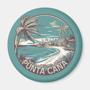 Punta Cana Dominikanska republiken Travel Art Badg Magnet