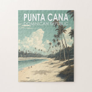 Punta Cana Dominikanska republiken Travel Art Vint Pussel