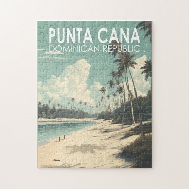 Punta Cana Dominikanska republiken Travel Art Vint Pussel (Vertikal)