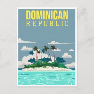 Punta Cana Dominikanska republiken Travel Art Vint Vykort