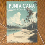 Punta Cana Dominikanska republiken Travel Art Vint Vykort<br><div class="desc">Punta Cana-vektorkonsdesign. Bávaro-området och Punta Cana förenar sig med det som kallas La Costa del Coco,  eller Coconut Kusten,  en lavish,  allomfattande resort.</div>