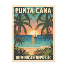 Punta Cana Dominikanska Republiken Tropisk Solnedg
