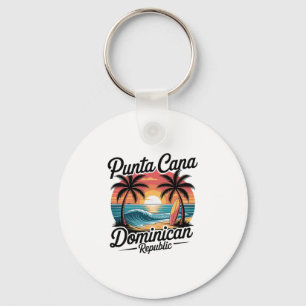Punta Cana Dominikanska Republiken Tropisk Strand Nyckelring