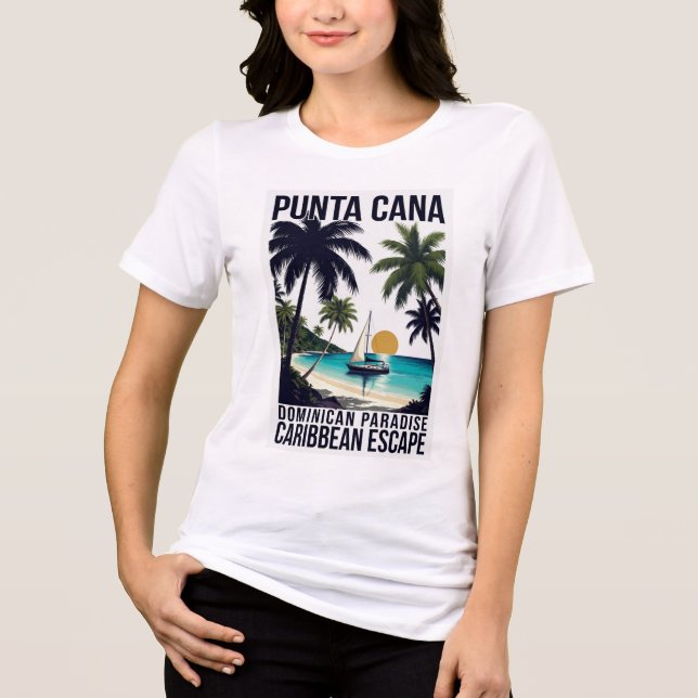 Punta Cana Dominikanskt Paradis T Shirt (Framsida)