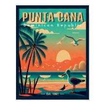 Punta Cana DR Retro Flamingos Souvenir 1950-talet