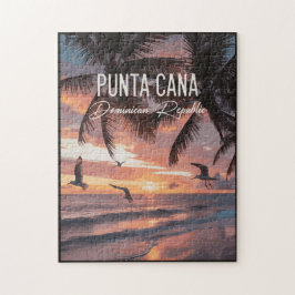 Punta Cana DR Retro Måse Souvenir tropisk Pussel