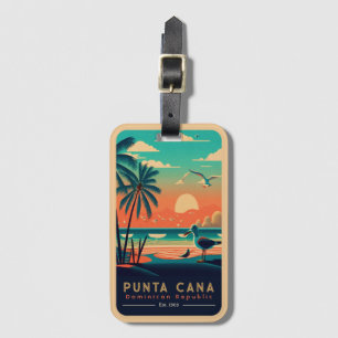 Punta Cana DR Retro Sunset Souvenirs 1960-talet Bagagebricka