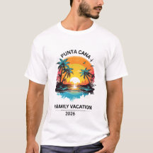 Punta Cana Familjesemester Matchande Familje T-Shi