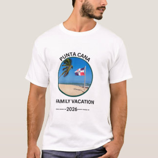 Punta Cana Familjesemester T-Shirt Dominikanska Re