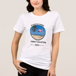 Punta Cana Familjesemester T-Shirt Dominikanska Re