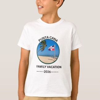 Punta Cana Familjesemester T-Shirt Dominikanska Re