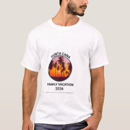 Punta Cana Familjesemester Tropisk Strand Solnedgå T Shirt