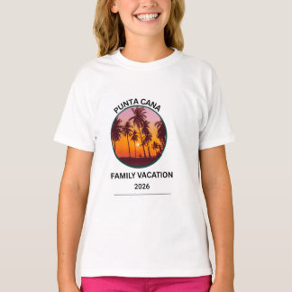 Punta Cana Familjesemester Tropisk Strand Solnedgå T Shirt