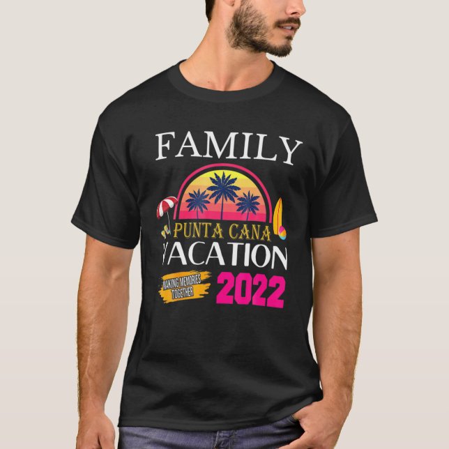 Punta Cana Family Vacation 2022 Matching Dominican T Shirt (Framsida)