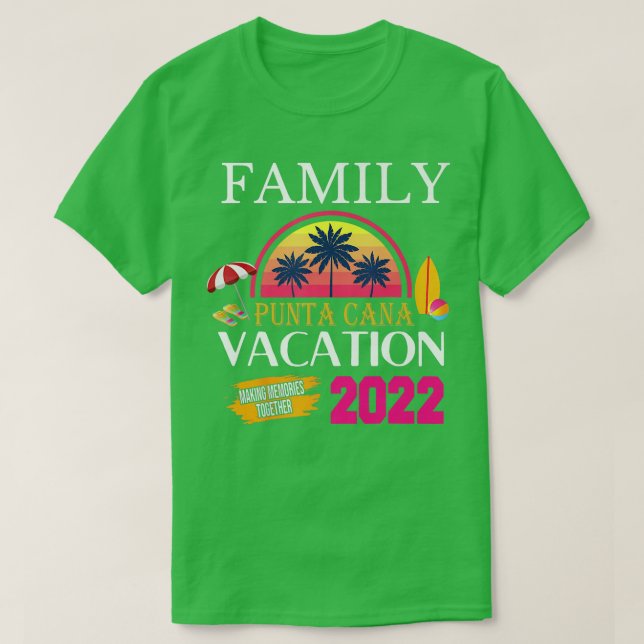 Punta Cana Family Vacation 2022 Matching Dominican T Shirt (Design framsida)