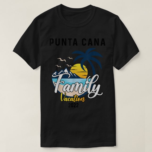 Punta Cana Family Vacation 2022 Matching Dominican T Shirt (Design framsida)