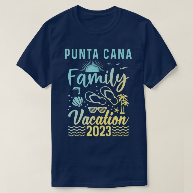 Punta Cana Family Vacation 2023 Matching Dominican T Shirt (Design framsida)