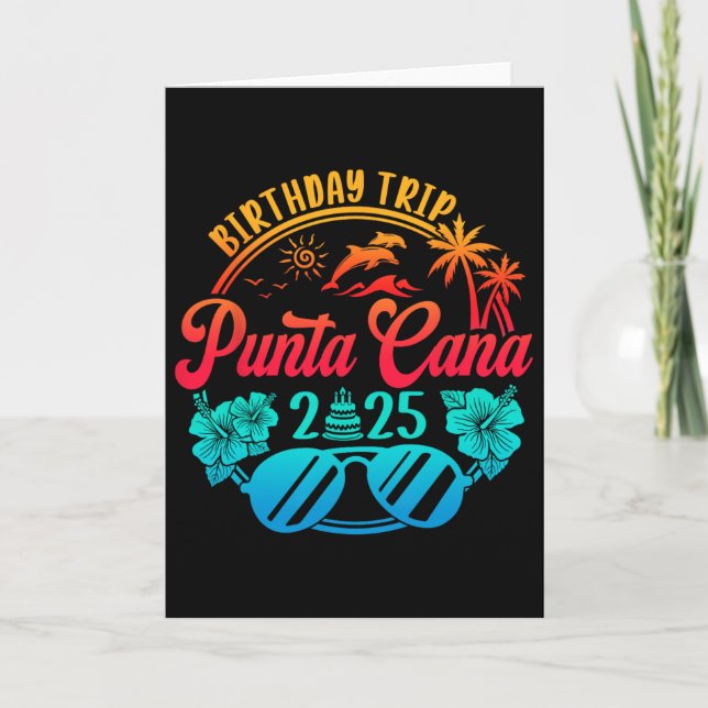 Punta Cana Födelsedagsresa 2025 Kryssningsfirande  Kort (Framsida)