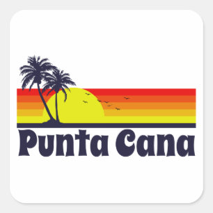 Punta Cana Fyrkantigt Klistermärke