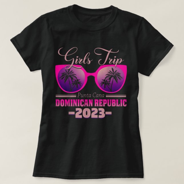 Punta Cana Girls Resa 2023 Dominikanska republiken T Shirt (Design framsida)