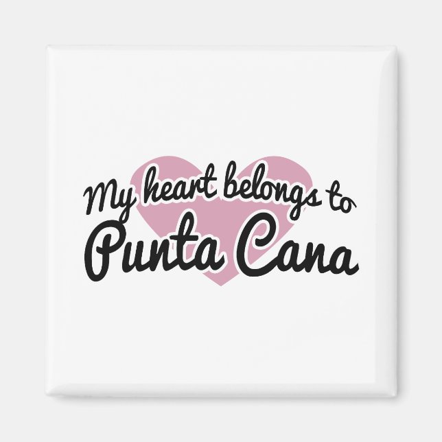 Punta Cana Heart Magnet (Framsidan)