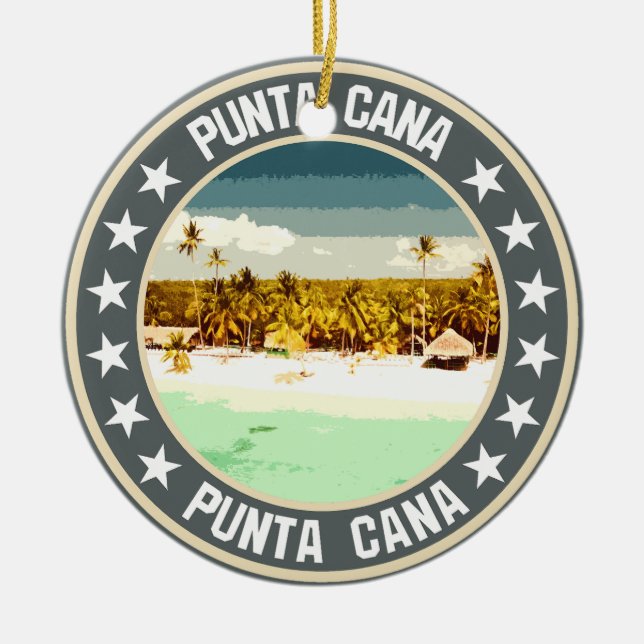Punta Cana Julgransprydnad Keramik (Framsidan)