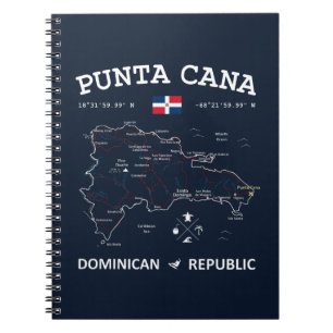 Punta Cana Karta Anteckningsbok