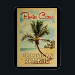 Punta Cana Magnet Dominikanska republikens Vintage<br><div class="desc">Punta Cana Dominikanska republikens konstruktion i Vintage resor stil,  som har ett handflatan träd på stranden med hav och himlar.</div>