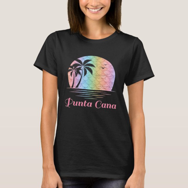 Punta Cana Mexico Vacation Beach Family Group T Shirt (Framsida)