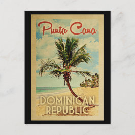 Punta Cana Postcard Dominikanska republikens Vinta Vykort