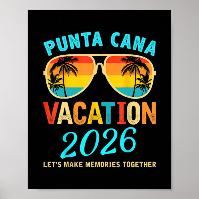 Punta Cana-resa 2026 Strand Semester Semesteruppeh Poster (Framsidan)