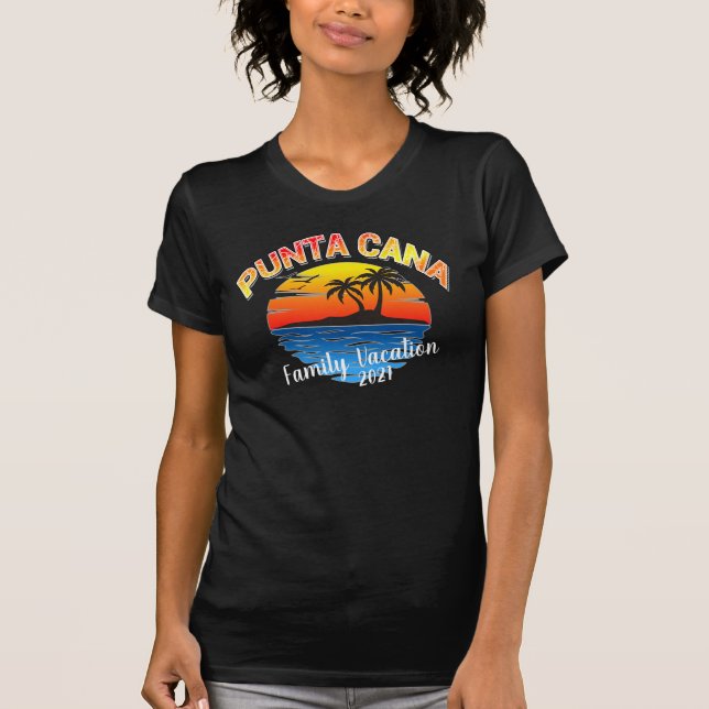 Punta Cana Sommarmatchning i Västindien Vacation T T Shirt (Framsida)