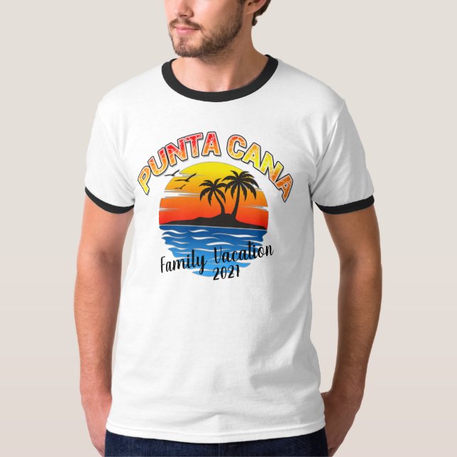 Punta Cana Sommarmatchning i Västindien Vacation T T Shirt (Framsida)