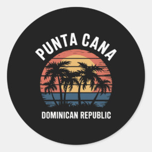 Punta Cana Souvenirs Family Beach Friends Group Va Runt Klistermärke