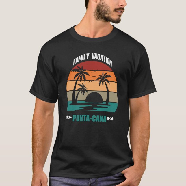 Punta Cana Summer Family Couple Matching Holiday T Shirt (Framsida)
