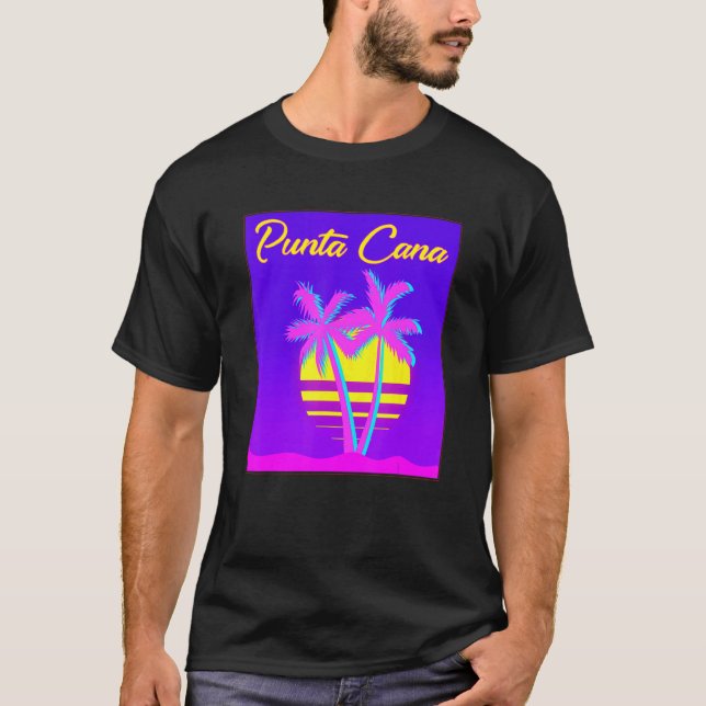 Punta Cana Travel Summer Vacation Beach T Shirt (Framsida)