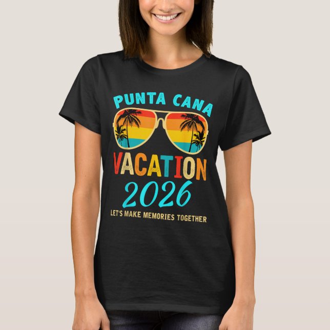 Punta Cana Trip 2026 Beach Vacation Summer Hollida T Shirt (Framsida)